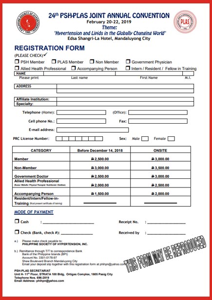Registration Form - Annual Convention